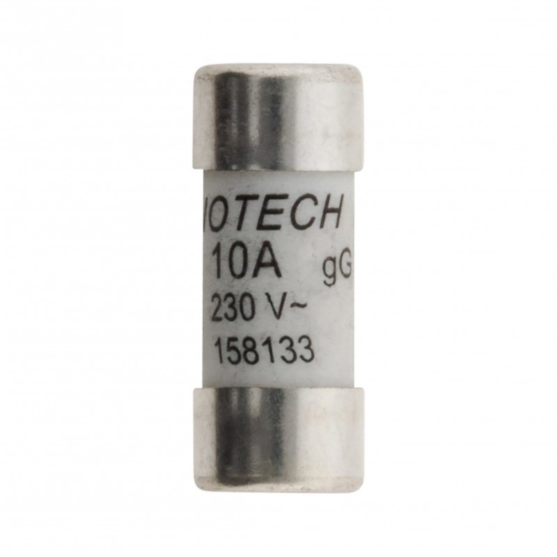 Set of 3 ceramic fuses - 10.3X25.8 - 16A with indicator - NC