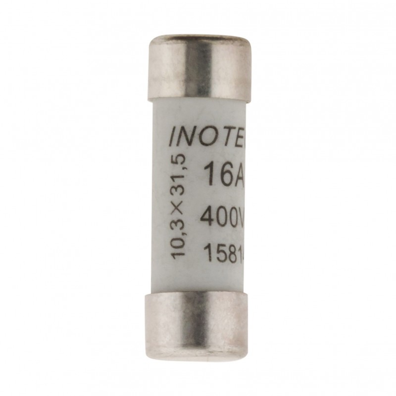 Set of 3 ceramic fuses - 10.3X31.5 - 16A - with indicator - CE