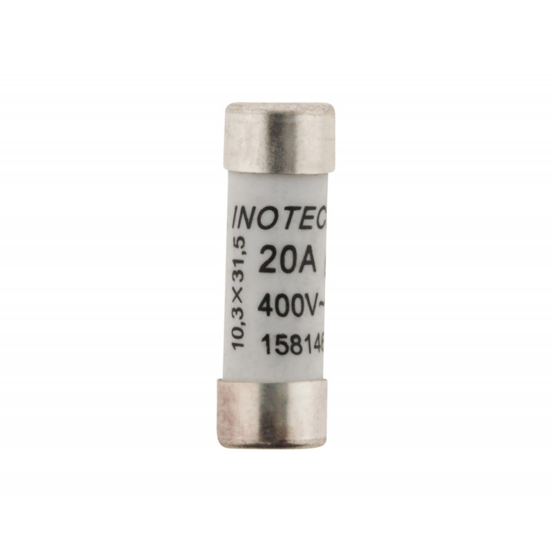 Set di 3 fusibili in ceramica - 10.3X31.5 - 20A - con indicatore - CE