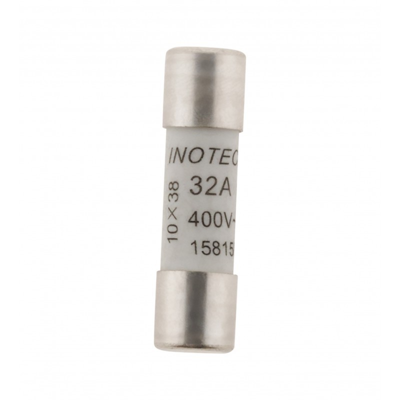 Set of 5 ceramic fuses 10.3X38 - 32A with indicator - NC