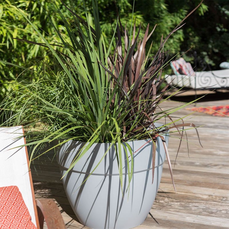 13562G.BT CANCUN POT 40CM CONCRETE 28.3L