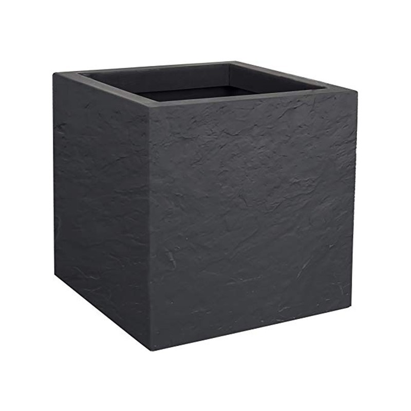 EDA - Pot carré Volcania Up - Gris anthracite - 21L