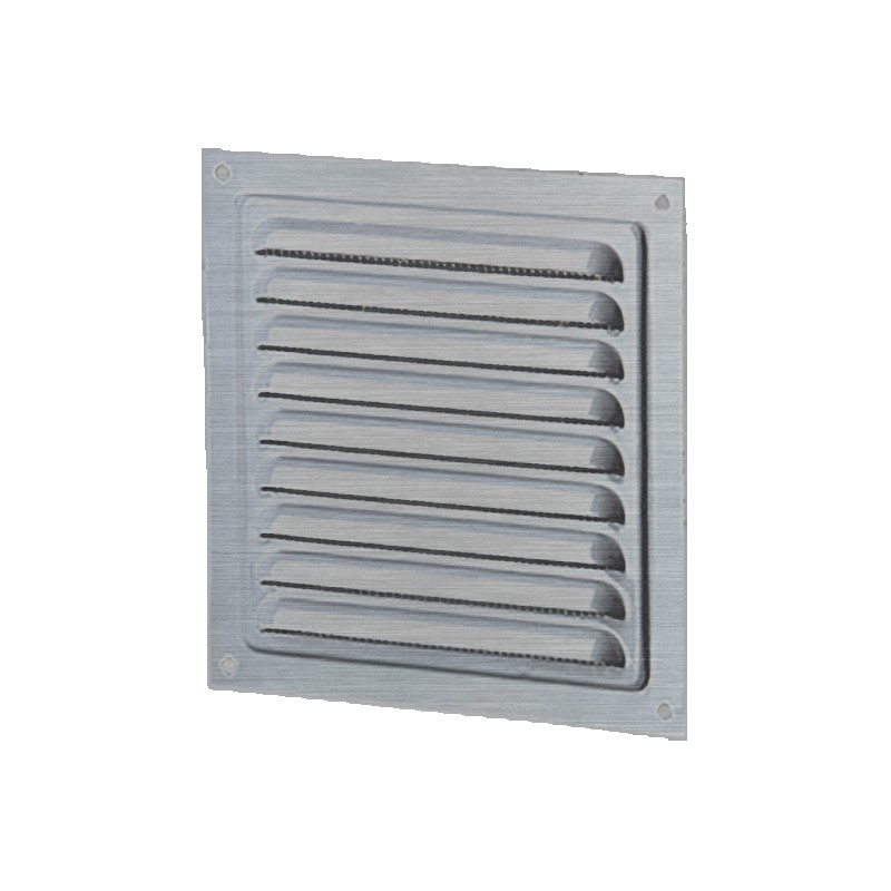 Winflex - Grille d'aération 250mm acier galvanisé avec écran anti-insecte
