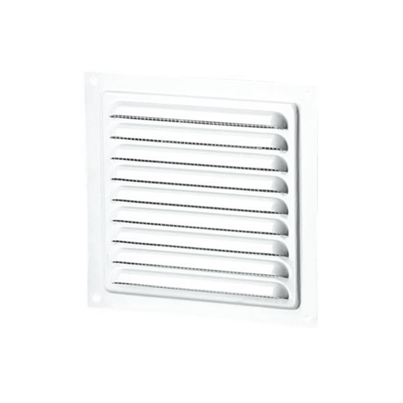 Winflex - Grille d'aération 175mm aluminium blanc avec écran anti-insecte