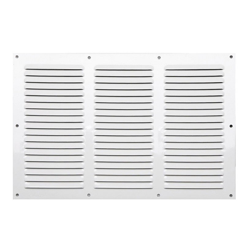 Winflex - Grille d'aération 300x100 aluminium blanc 3 rangées avec écran anti-insecte