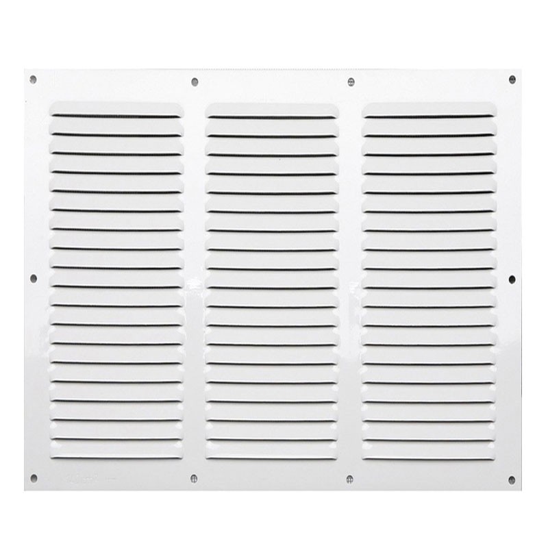 Winflex - Grille d'aération 300x250mm aluminium blanc 3 rangées avec écran anti-insecte