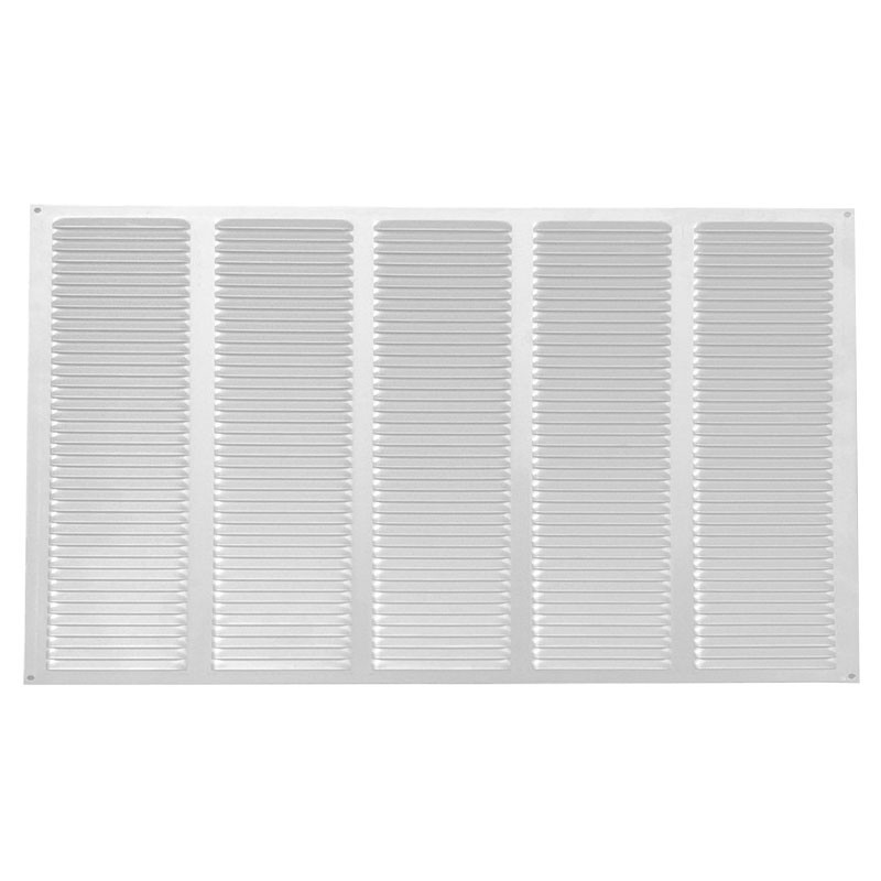 Winflex - Grille d'aération 500x250mm acier blanc 5 rangées avec écran anti-insecte