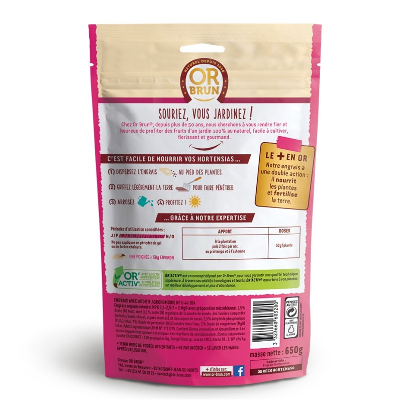 BROWN GOLD HYDRANGEA FERTILIZER 650G
