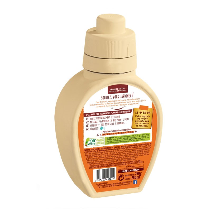 Or brun engrais aromatiques 250ml