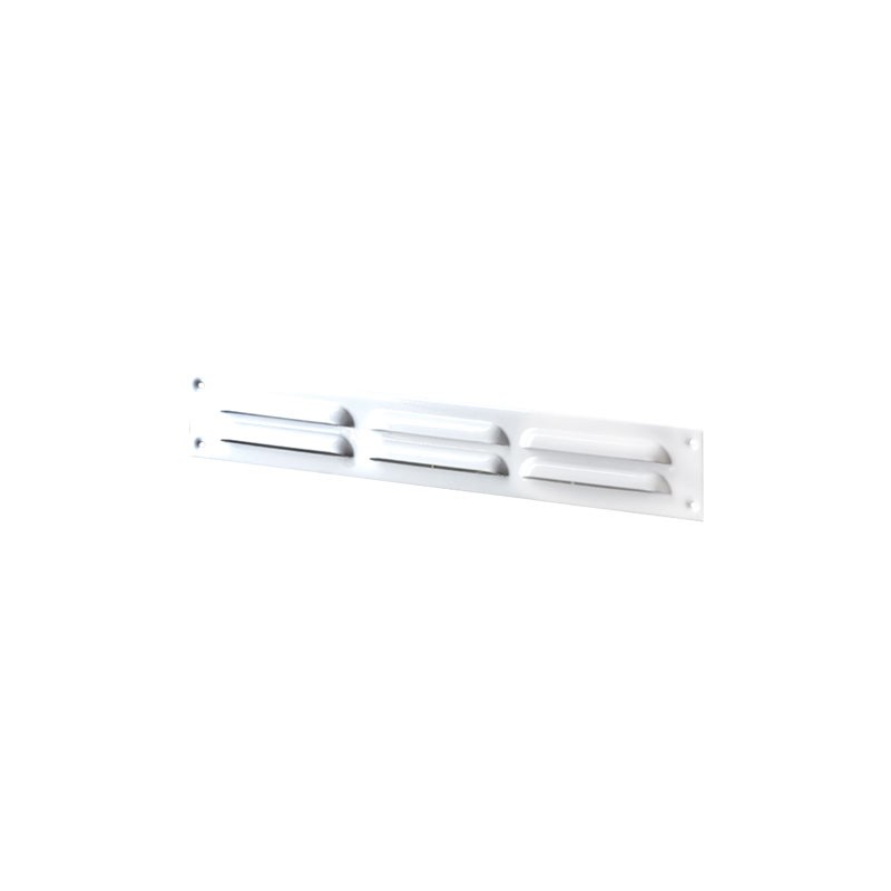 Winflex - Grille d'aération 305x40mm acier blanc 3 encoches avec écran anti-insecte