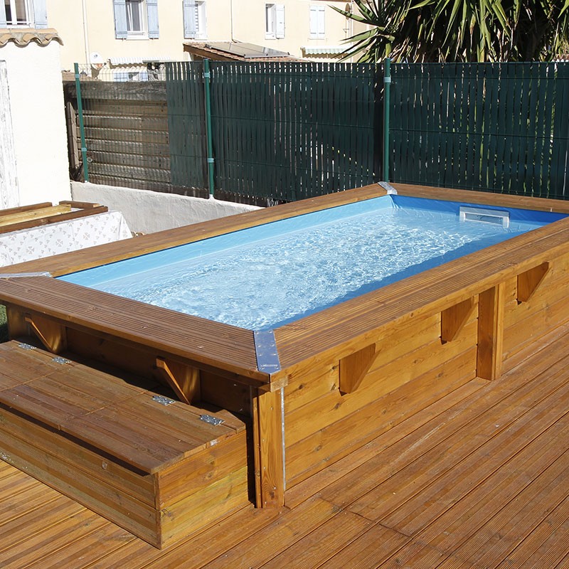 Ubbink - Piscine rectangle Azura 200x350cm - liner bleu