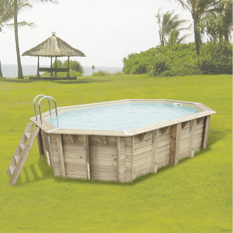 Ubbink - Piscine octogonale Sunwater 300x490cm - liner beige
