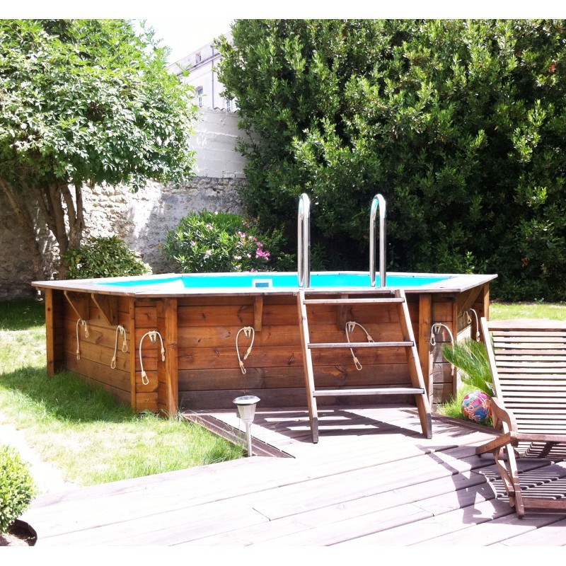 P.AZURA 410 - H120CM - LINER BLU 50/100EME + COPERCHIO