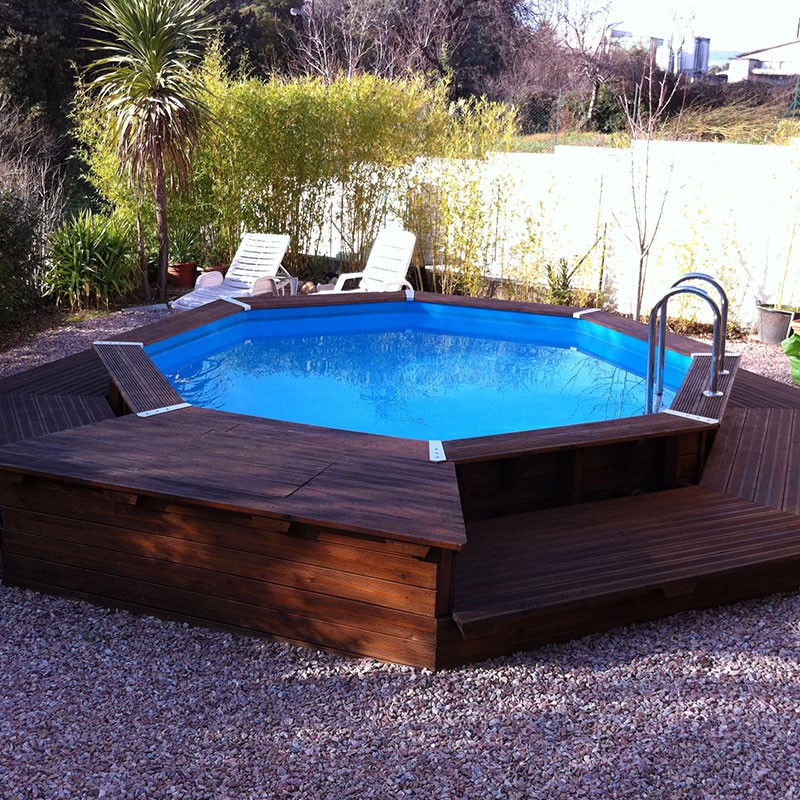 Ubbink - Piscine octogonale Azura ø430cm - liner bleu [SUR COMMANDE]