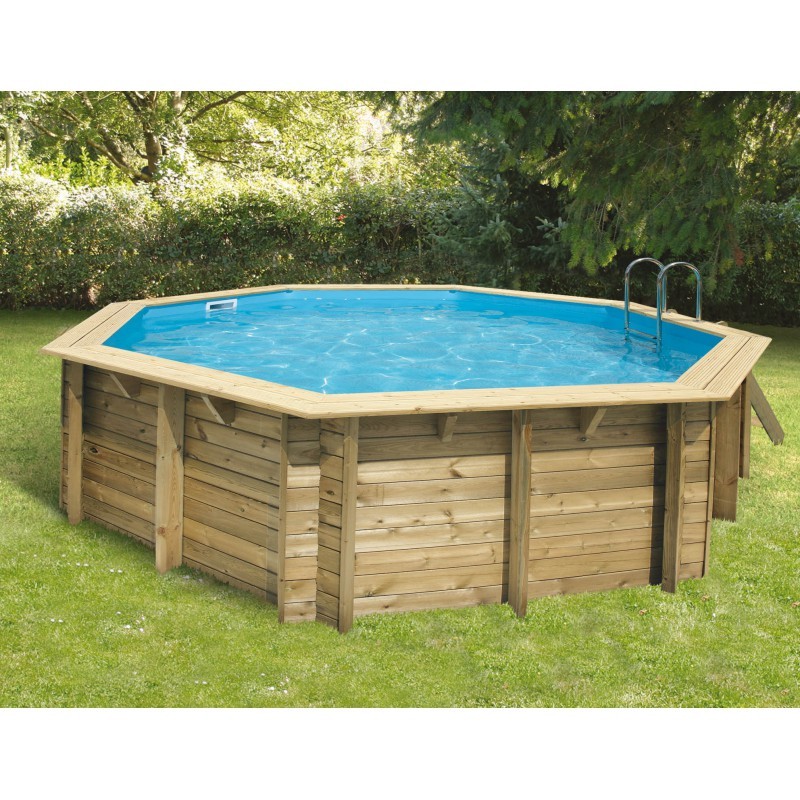 Ubbink - Piscine octogonale Océa ø510cm - liner bleu