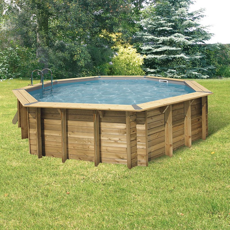 Ubbink - Piscine octogonale Océa ø580cm - liner gris