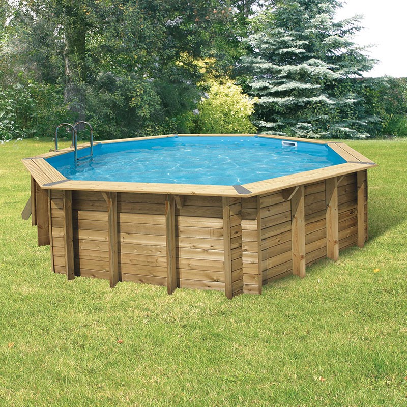 Ubbink - Piscine octogonale Océa ø580cm - liner bleu