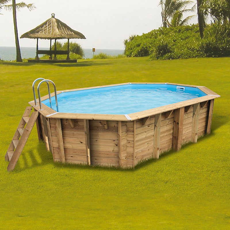 Ubbink - Piscine Océa 355x550x120cm - liner bleu