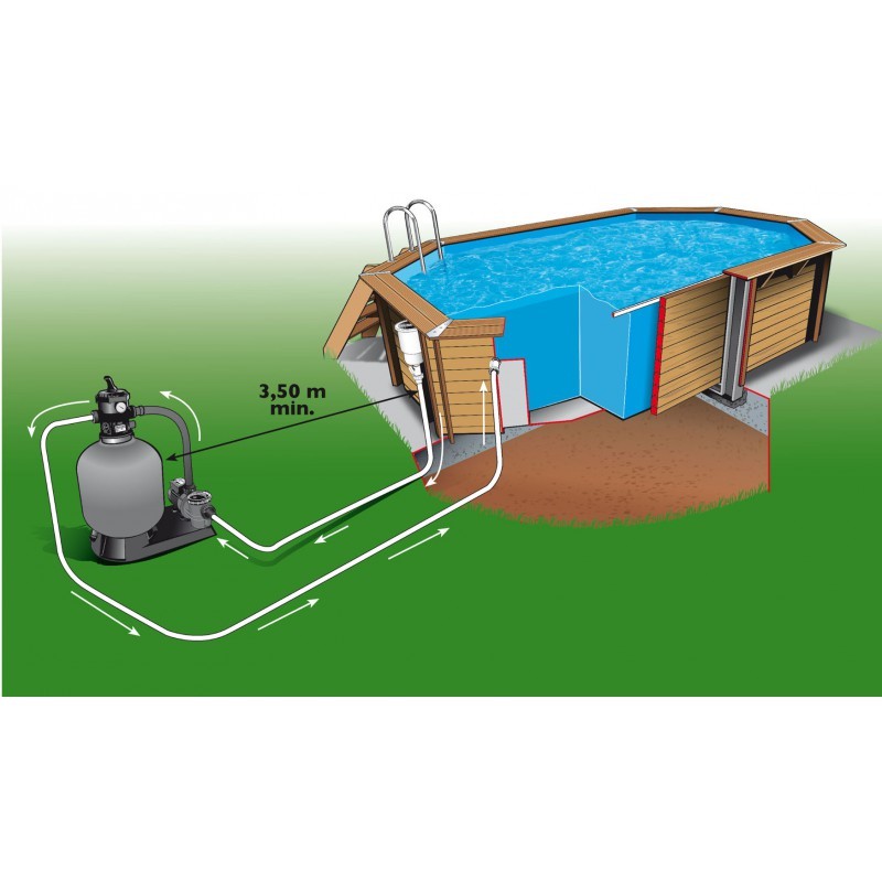 Ubbink - Piscine Océa 400x610x130cm - liner bleu [SUR COMMANDE]