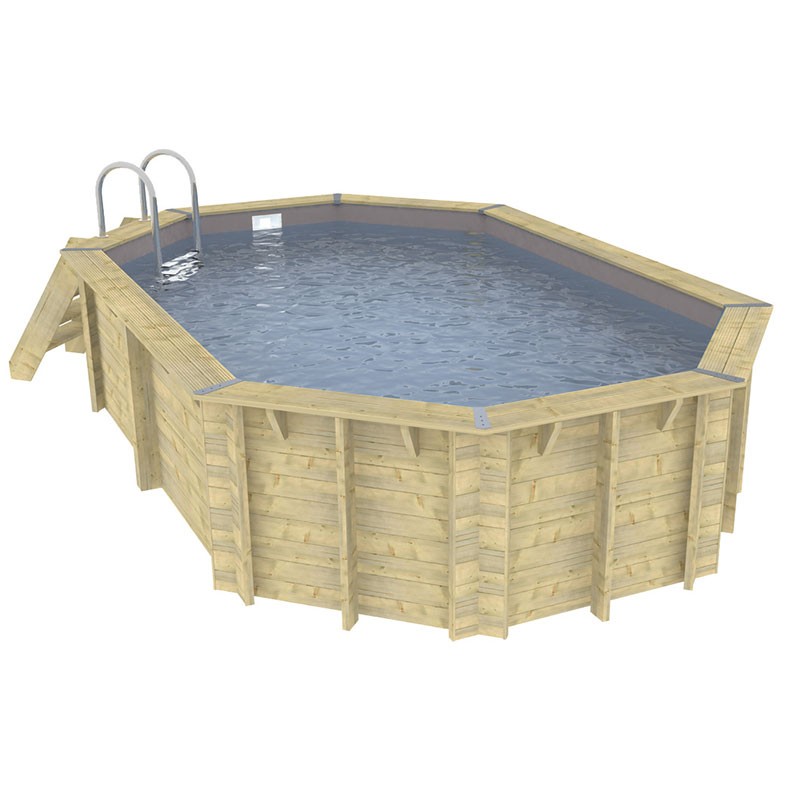 Ubbink - Piscine Océa 400x610x130cm - liner gris
