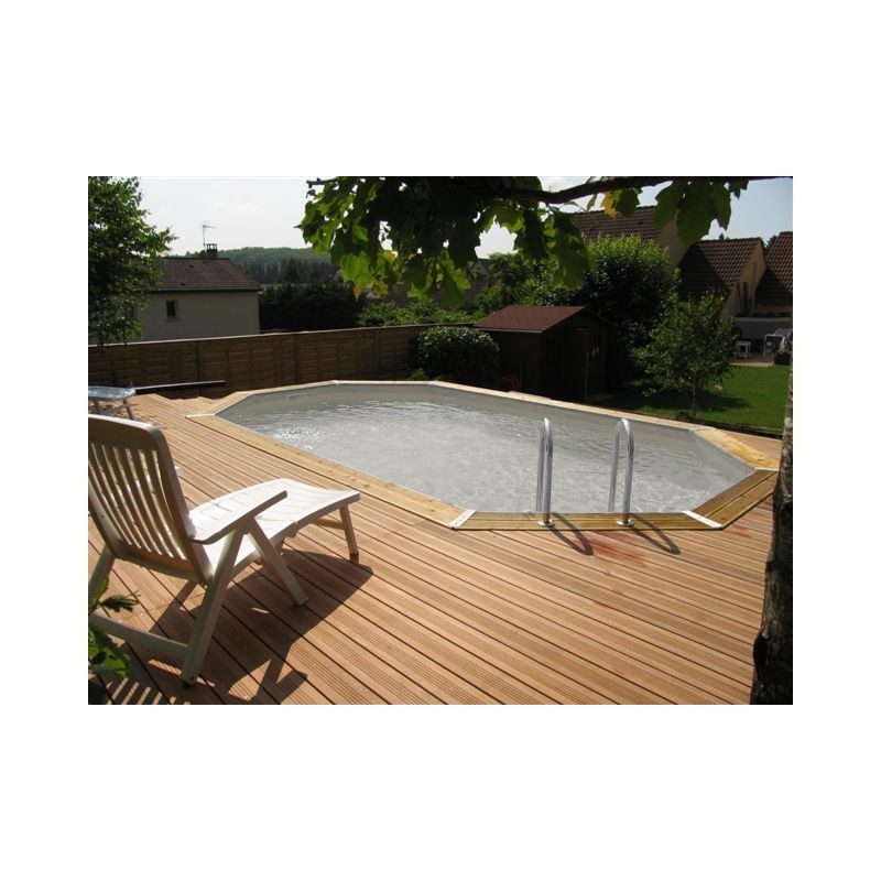 Ubbink - Piscine Océa 400x610x130cm - liner gris [SUR COMMANDE]