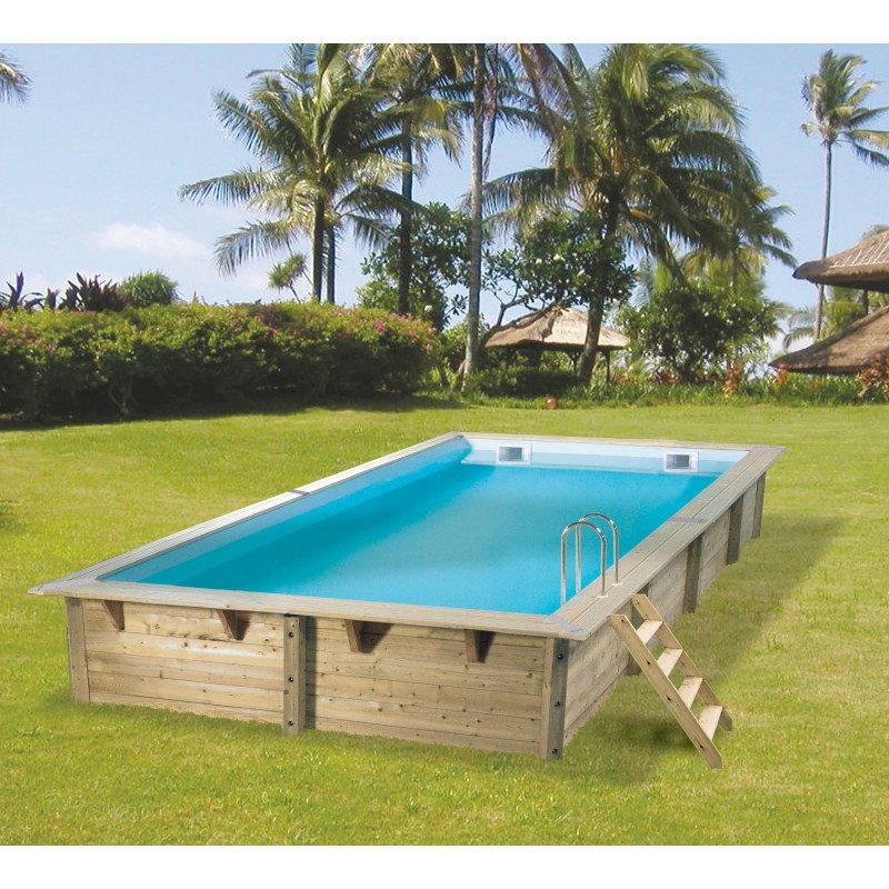Ubbink - Piscine Linéa 350x650x140cm - liner bleu
