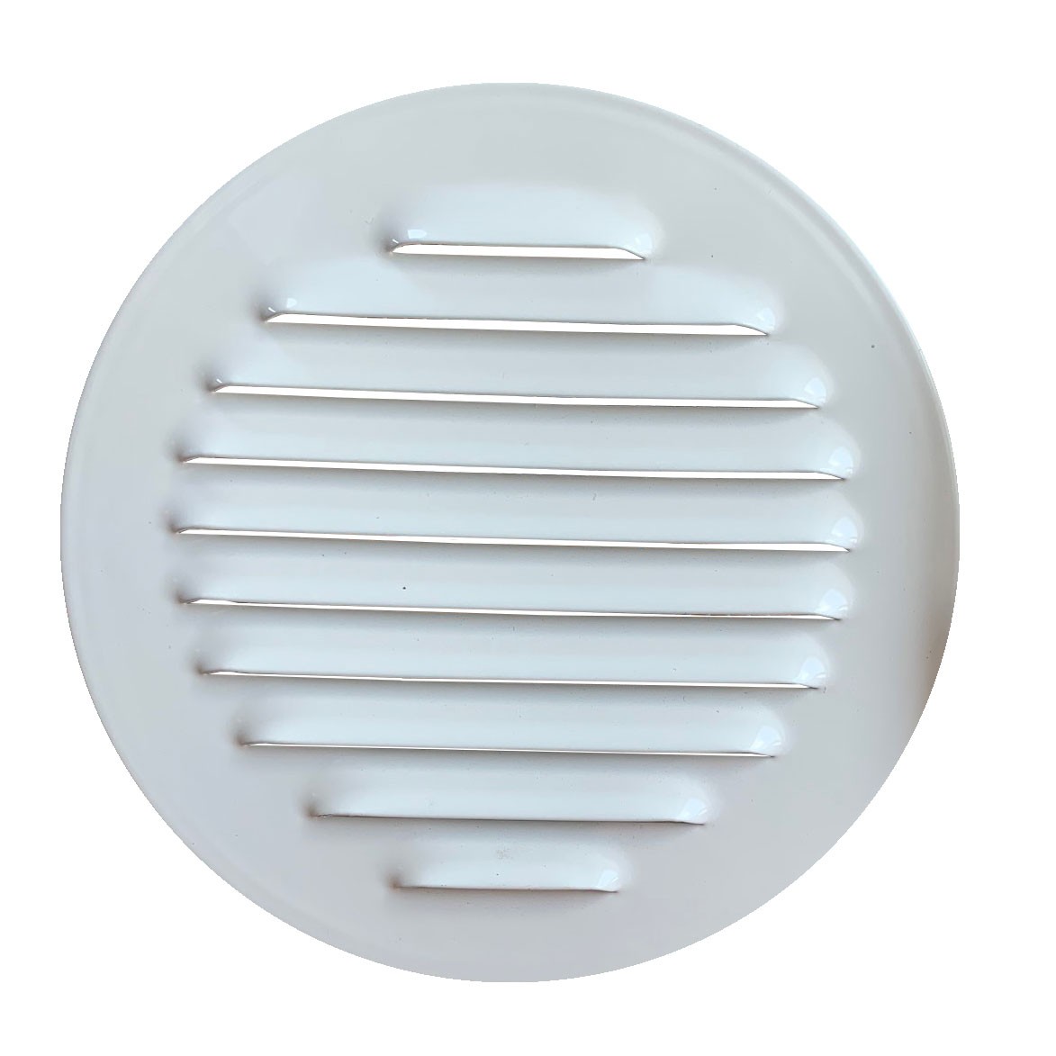 Winflex - Grille d'aération ronde ø100mm acier blanc avec écran anti-insecte