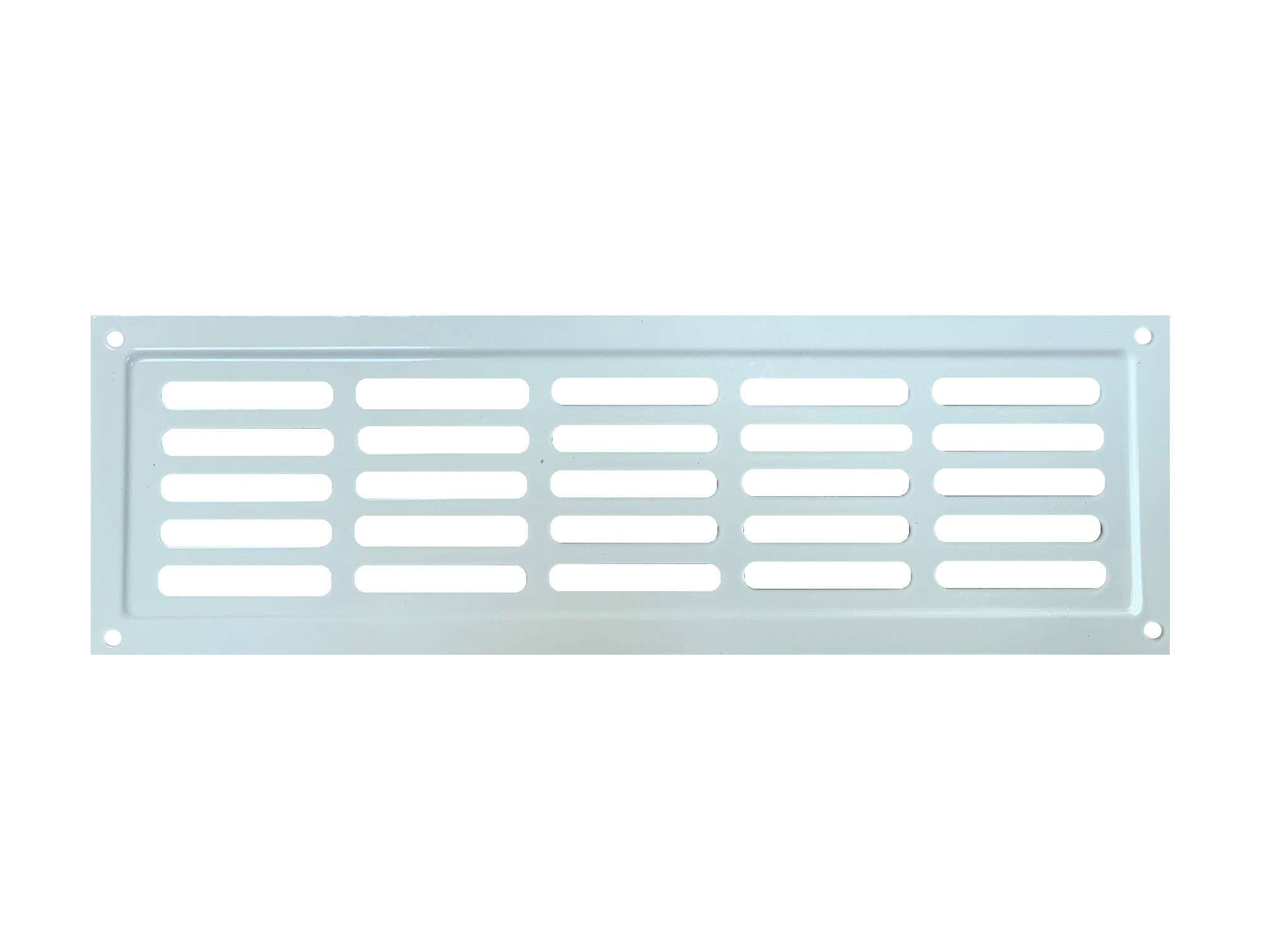 Winflex - Grille d'aération 250x80mm acier blanc 5 rangées avec écran anti-insecte