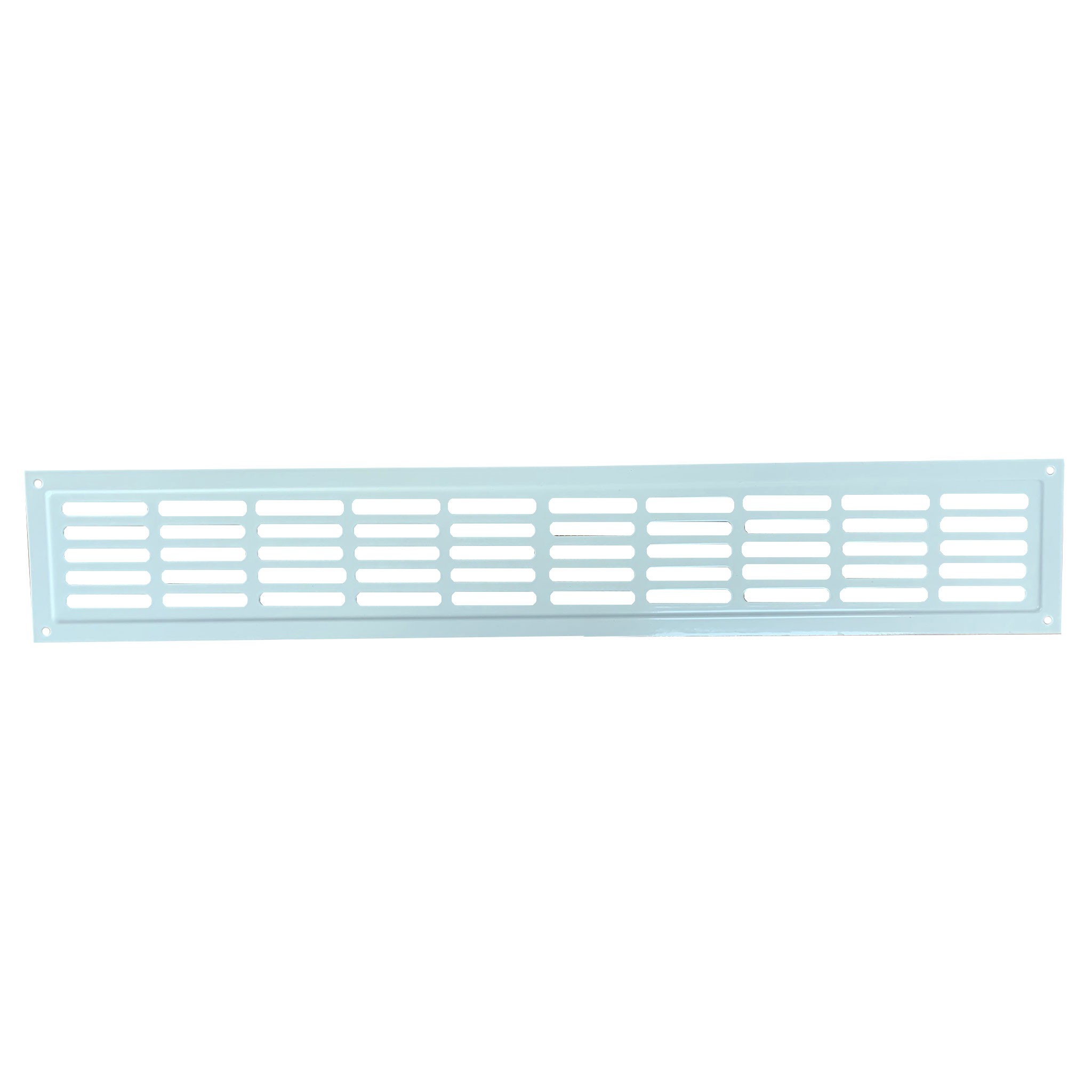 Winflex - Grille d'aération 475x80mm 10 sections acier blanc avec écran anti-insecte