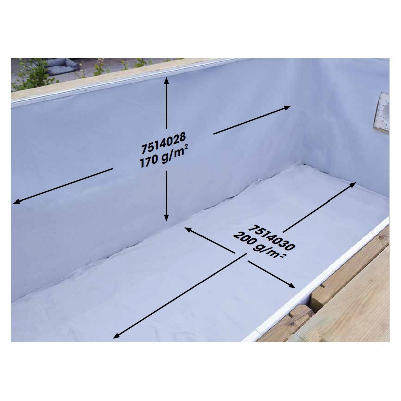 Ubbink - Feutre de protection de sol piscine - 200g /m²