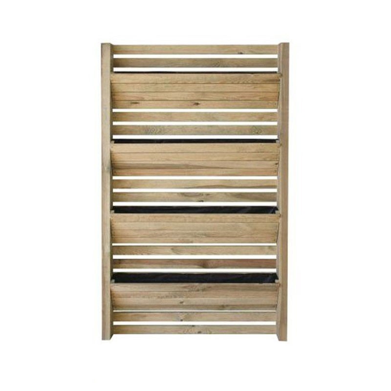 Mur végétal EDEN en bois/potager Vertical -séparation-cloture végétale 90x180CM - Géotextile inclus