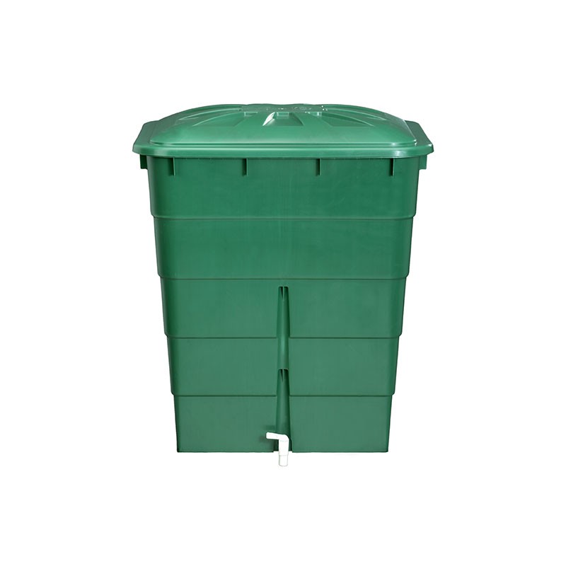 Garantia - Rectangular tank 300L green with lid and tap
