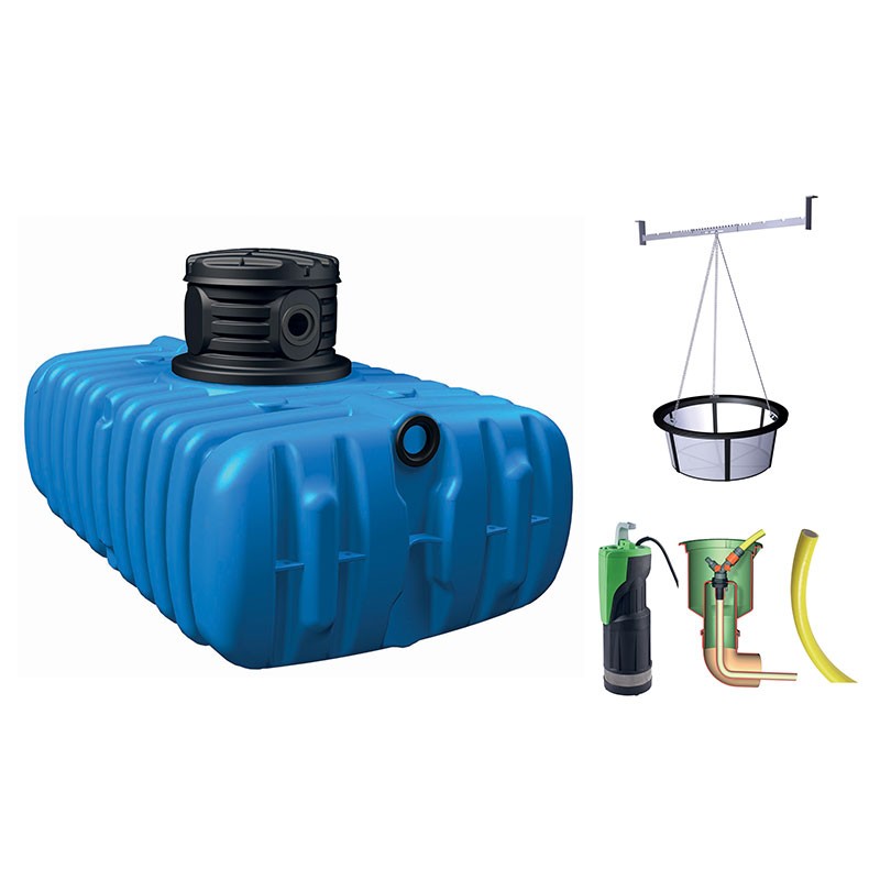 4Rain - Kit serbatoio interrato comfort piatto - 1500L
