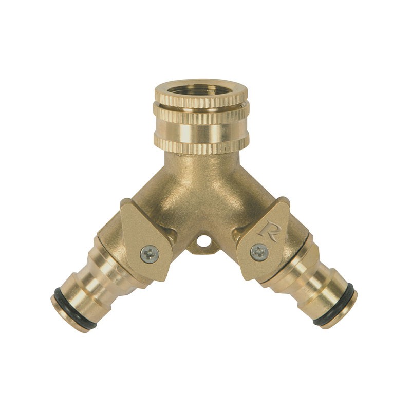 Ribiland - Brass selector nose with stop valve 20x27mm