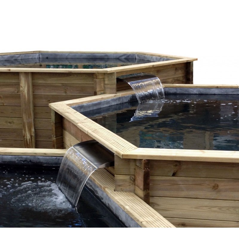 1312024 BRISBANE 60 - COURS D EAU POUR BASSIN INOX 304 6X60X25CM