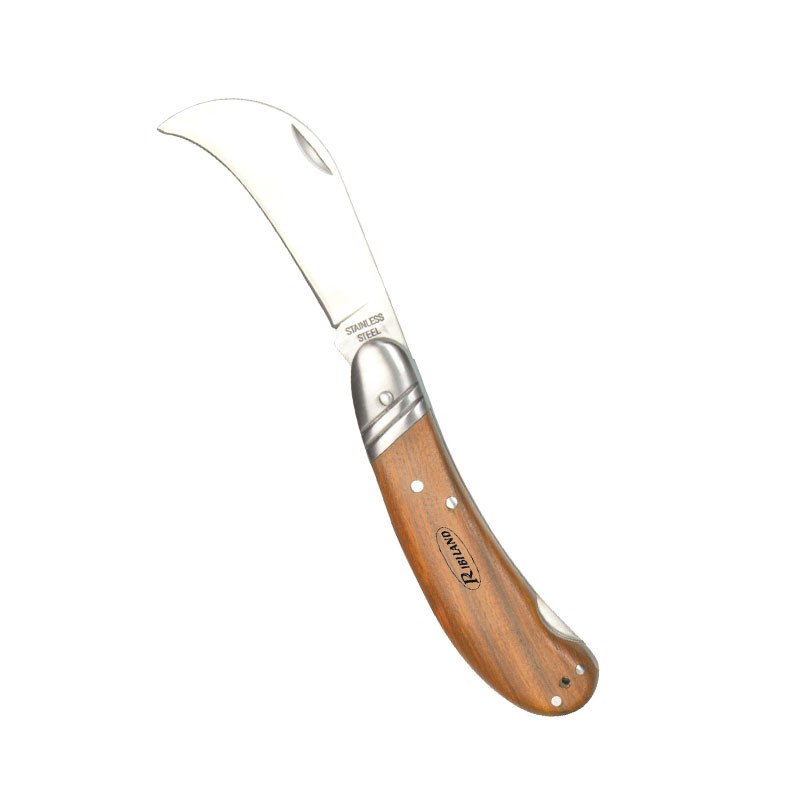 Ribiland - Cuchillo para injertos con mango de madera