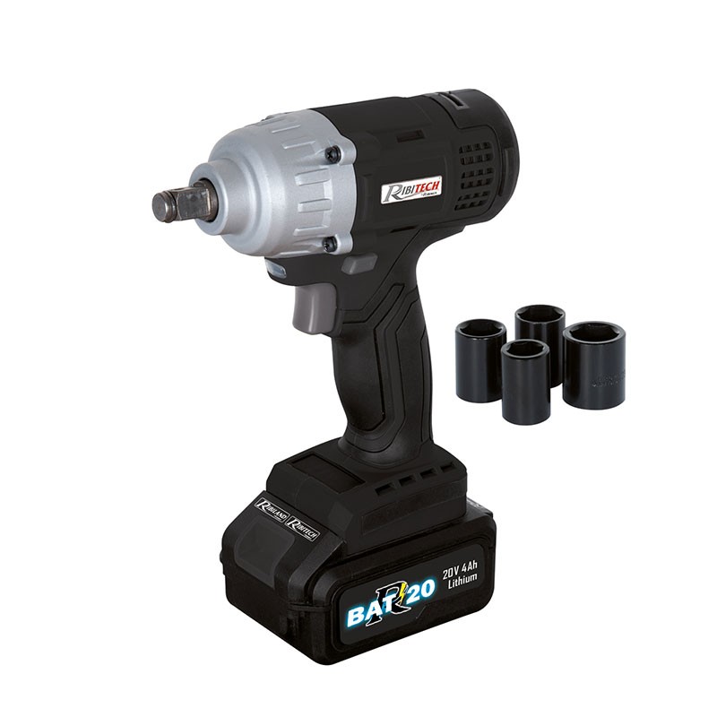 Ribitech - Llave de Impacto R-BAT20 Batería 20v 4amp + Cargador Rápido