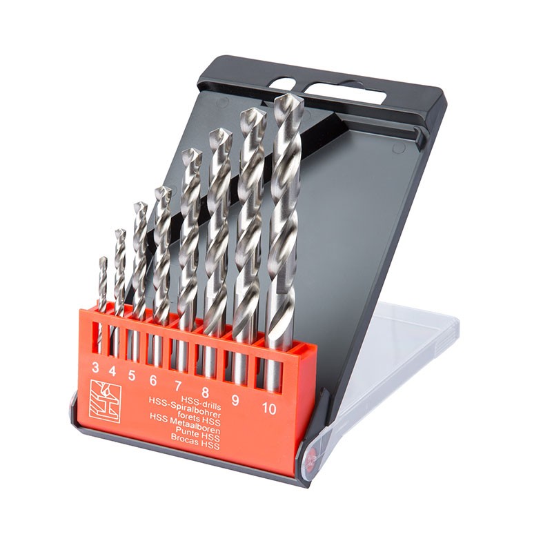 Ribitech - Set di 8 trapani professionali per metallo da 3 a 10mm