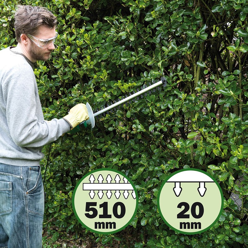TAILLE HAIES ELECTRIQUE 550W LAMES 510MM