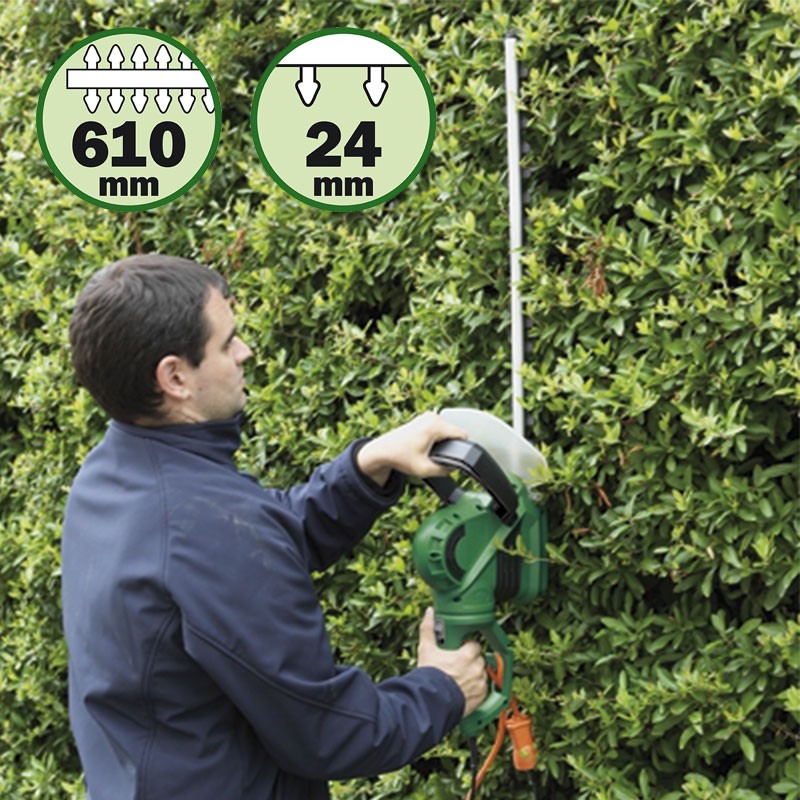 ELECTRIC HEDGE TRIMMER 710W BLADES 610MM DIAM CUT 24MM
