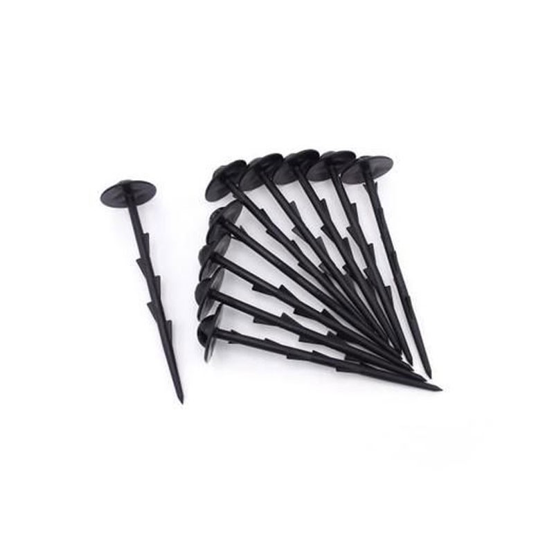 Nature - Black notched anchor to fix film and mulch cloth h20cm