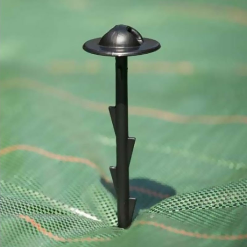 6030389 BLACK NOTCHED ANCHOR FOR FIXING FILM AND MULCHING FABRIC H20