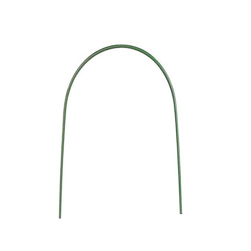 Nature - Arceau en acier plastifié vert de 11mm de diamètre sur 210cm longueur - Courbe de h73X125cm