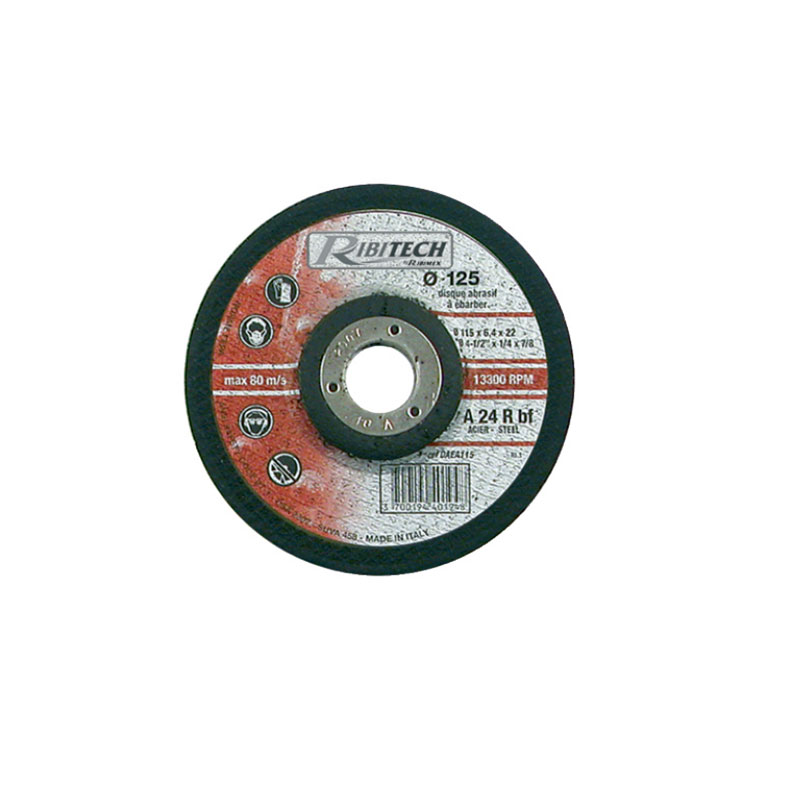 Ribitech - Disco abrasivo Ø125 para cortar y desbastar acero 125X6,4X22,2
