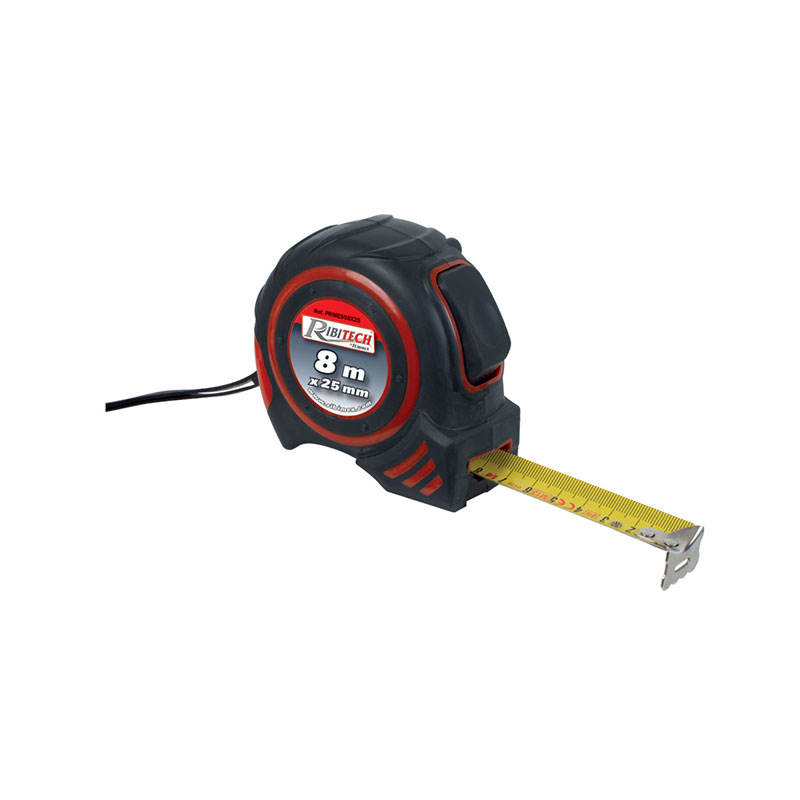 Ribitech – Mètre à ruban autobloquant mesure 8m x 25mm