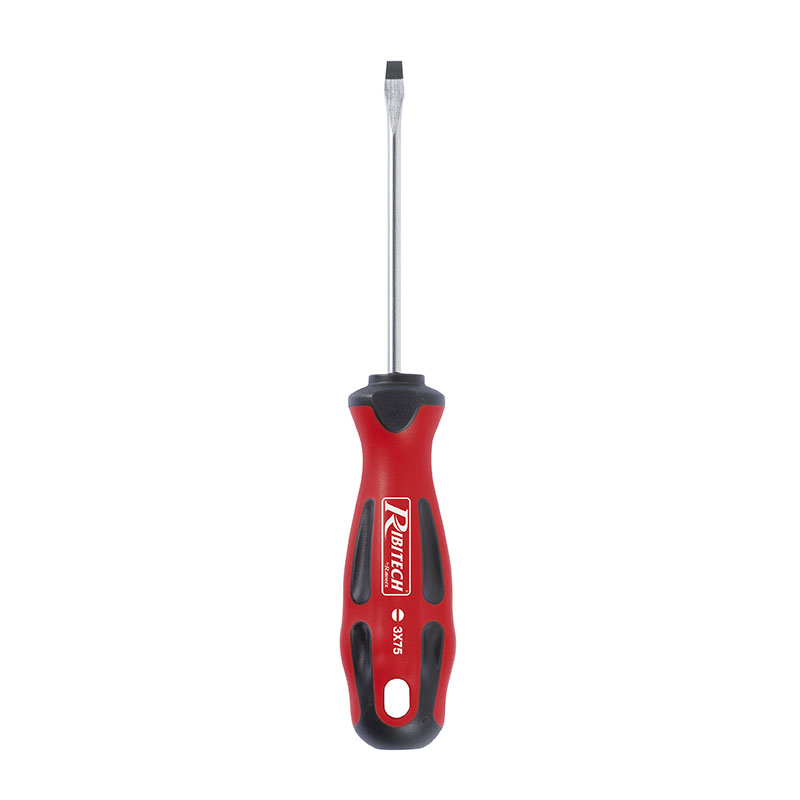 Ribitech - Platte schroevendraaier 3x75mm magnetisch