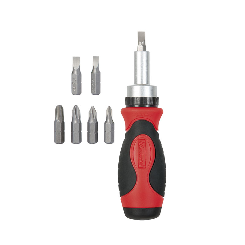 Ribitech - Cacciavite a cricchetto 7 in 1 + 7 bit