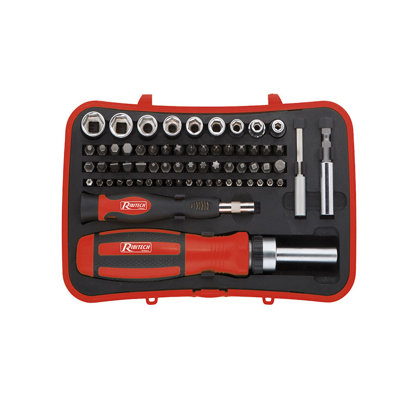 Ribitech - Cacciavite a cricchetto + cacciavite di precisione con bit