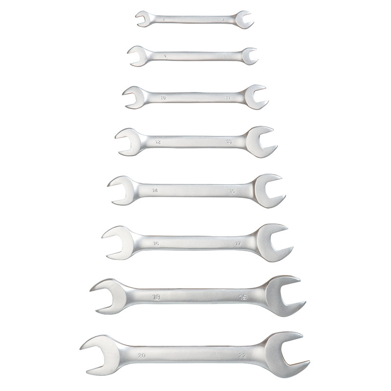 Ribitech - Juego de 8 llaves planas de Ø6x7mm a Ø20x22mm