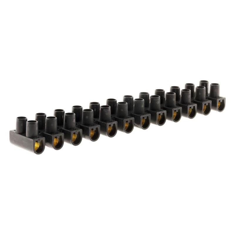 Barrettes 16mm² noir 12 plots